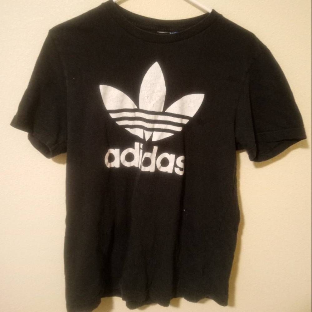 Adidas Black Shirt Short Sleeve Tee